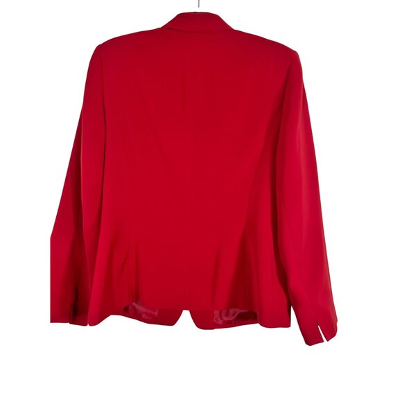 Dressbarn Workwear Retro Blazer 12 Red Office Classic Chic Preppy Old Money 80s - Picture 4 of 10